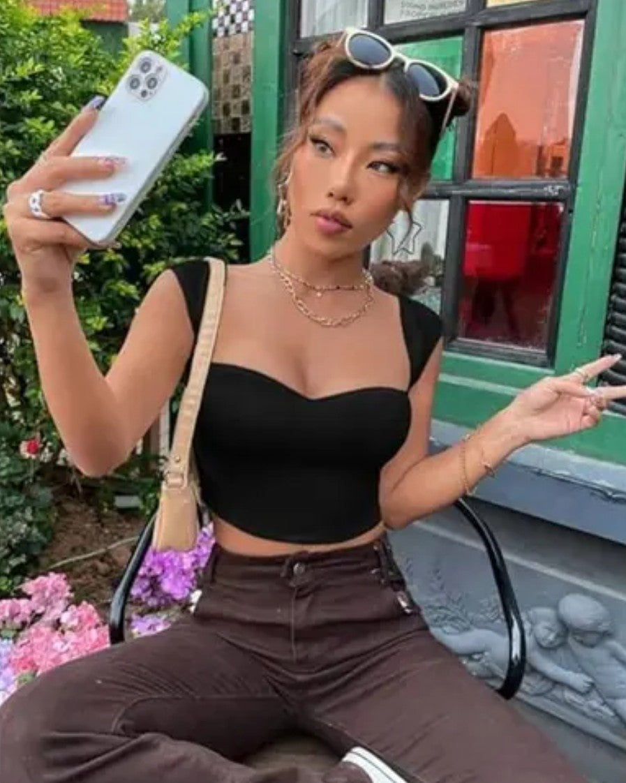 Sweetheart neck top
