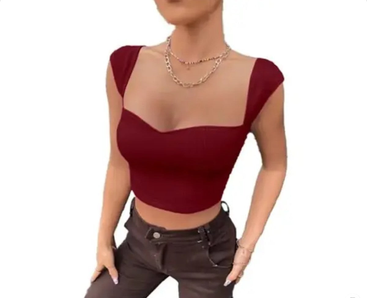 Sweetheart neck top