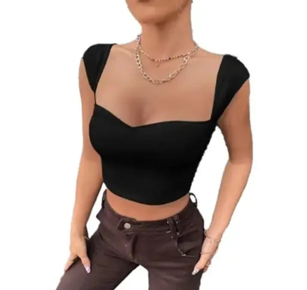 Sweetheart neck top