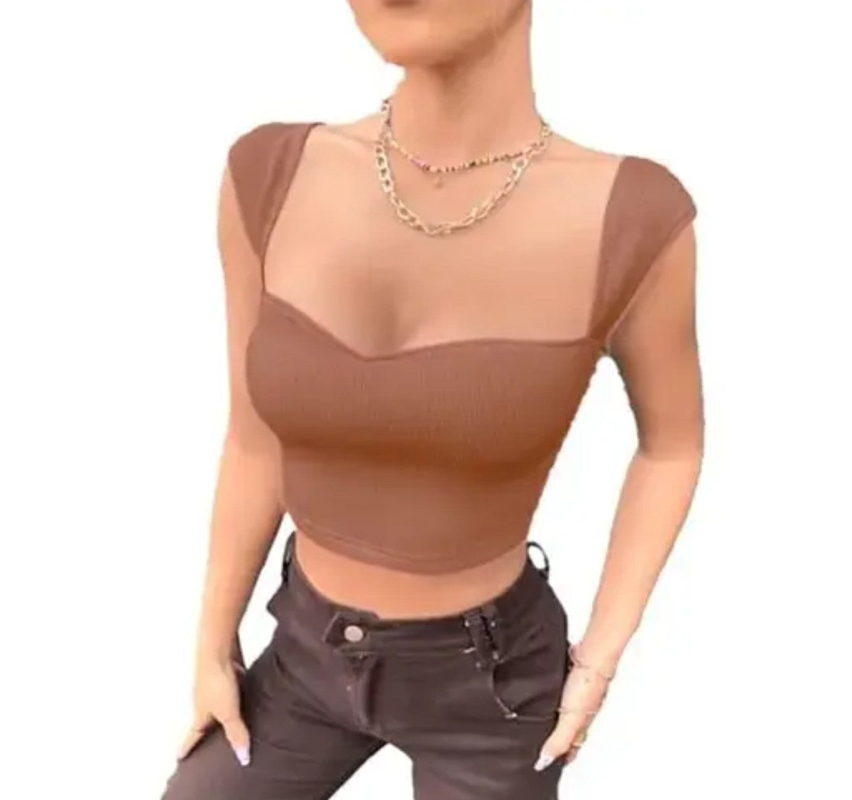 Sweetheart neck top