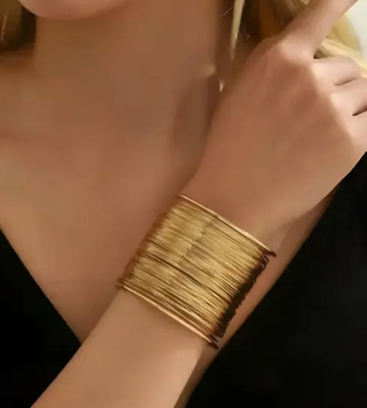Gold wire tuff bracelets