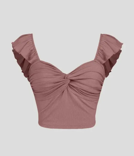 Butterfly front knot top