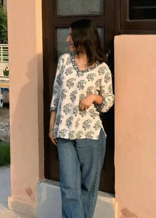 SHORT KURTI FLOWER