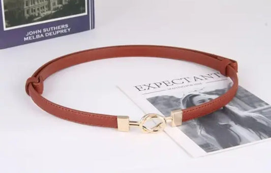 Thin brown belt